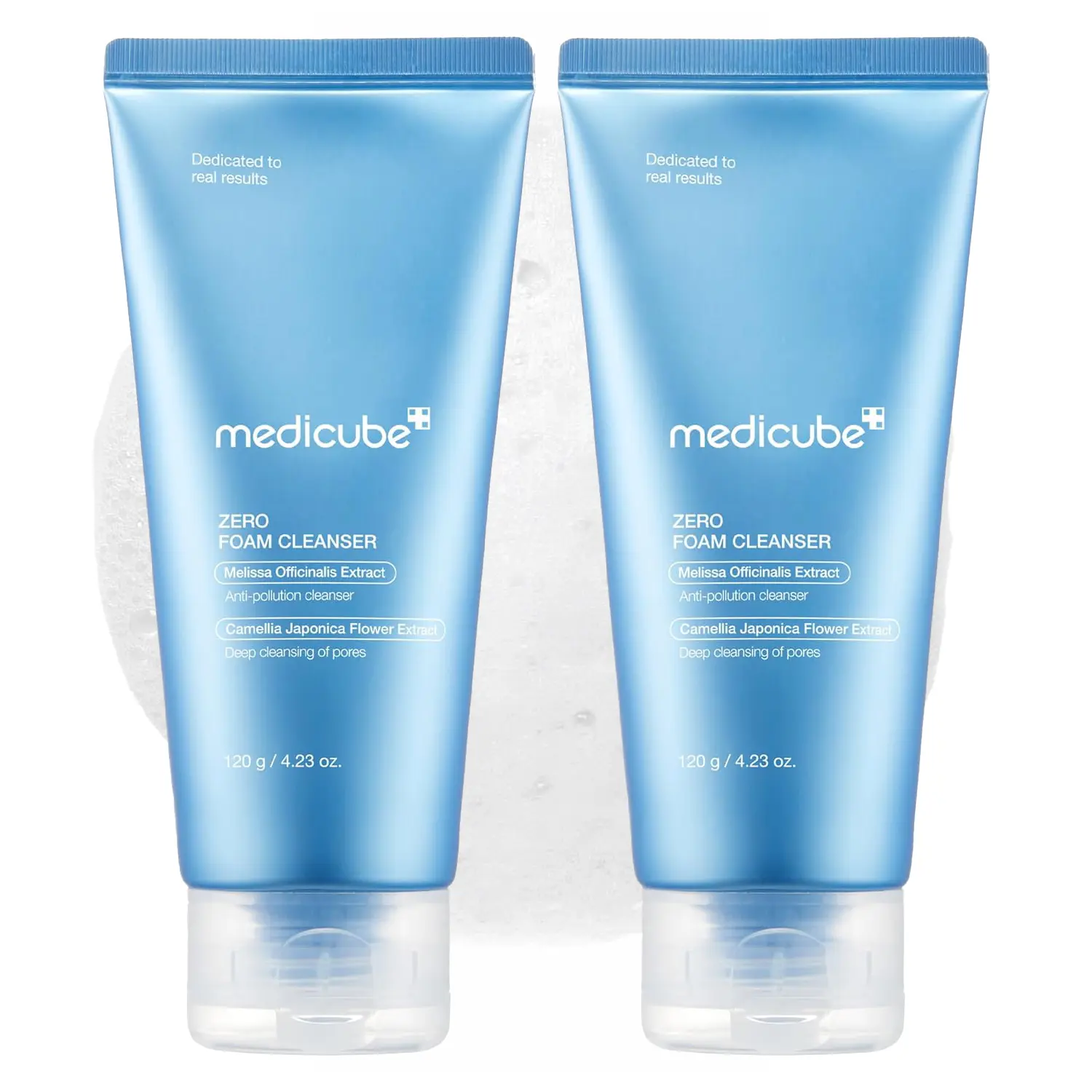medicube Two Pack of Facial Cleanser Zero Foam Cleanser for Pore & Excess Oil Care | Daily Gentle Cleansing Foam - Excess Sebum Control, Hydration, Pore Minimization, Korean Skincare, Sensitive Skin, 4.23 oz