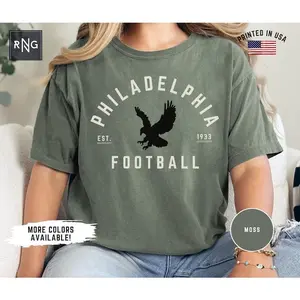 Philadelphia Football Unisex Comfort Colors T-shirt, Eagle Football Gameday Shirt, Philly Sports Fan Apparel, Retro Eagle Fan Shirt Gift