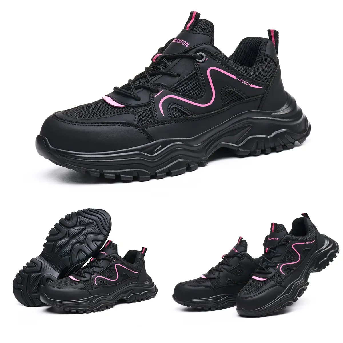 Women's Work Safety Shoes with Steel Toe Kevlar Anti-Smash Anti-Penetration Soft Air Cushion Sole Lightweight Breathable Upper Ideal for Professionals Worker Closed nurse shoes Footwear nurse shoes