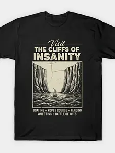 Princess Bride - Visit The Cliffs of Insanity T-Shirt Same Style for Men And Women 2026 Summer Short-Sleeved Printed T-Shirt 180GA Must-Have Item for Your Summer Wardrobe, Versatile And Perfect for Gifting