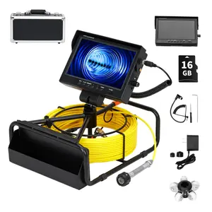 Garvee Professional Sewer Inspection Camera 100FT/30M with 9”Full HD 1080p Monitor, Distance Counter, IP68 Waterproof Drain Snake, DVR Function, 32GB SD Card Included