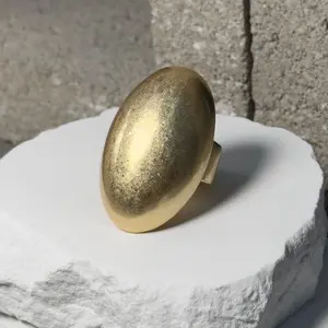 The Luxe Dome Ring with Metal Coating Up To Size 10