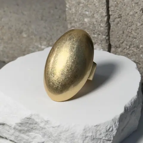 The Luxe Dome Ring with Metal Coating Up To Size 10