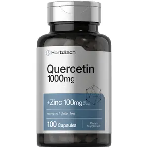 Horbäach Quercetin 1000mg Capsules | with 100mg Zinc | 100 Count | Non-GMO, Gluten Free Supplement | High Potency Formula