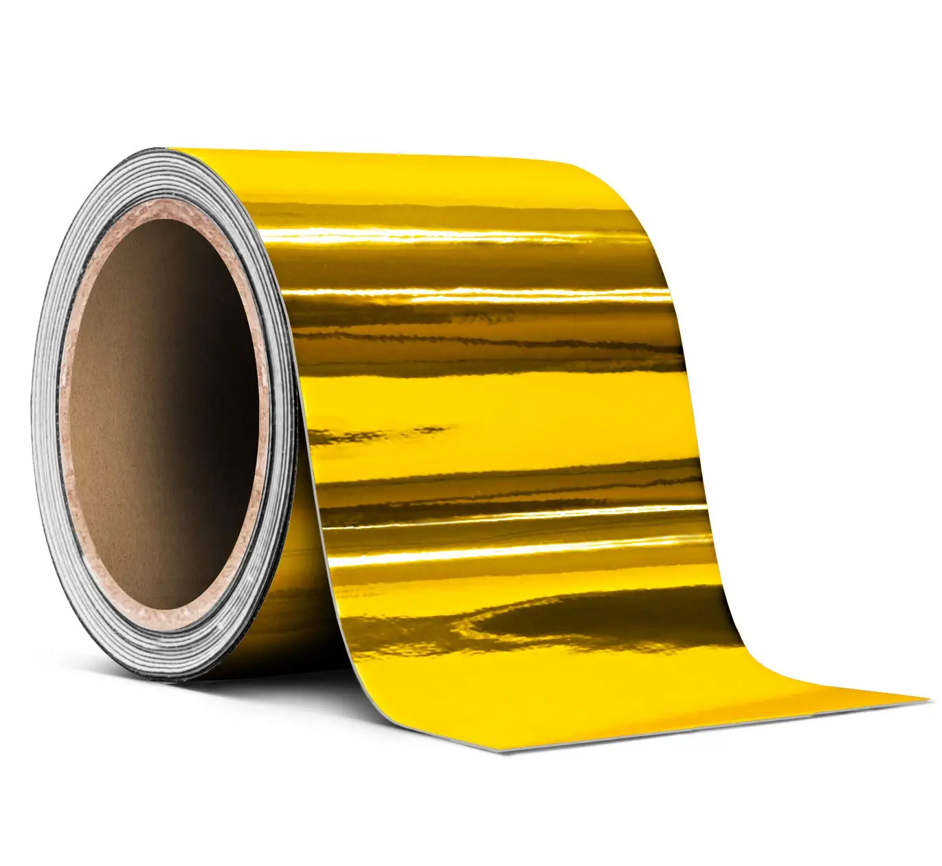 Gloss Gold Chrome Air-Release Vinyl Adhesive Tape Roll (3 Inch x 30ft)