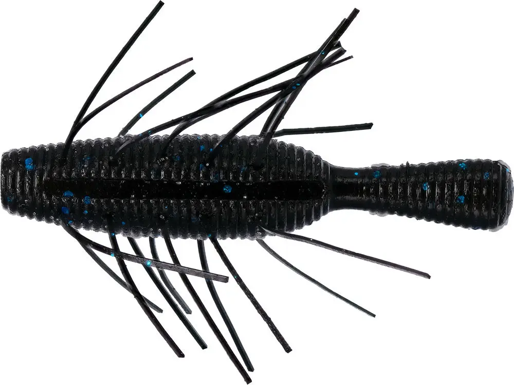 Skirted Soft Plastic Worms, 2.5 Inch Fuzzy Nuki Bass Fishing Lures with Lifelike Action, Heavy Baits for Jig Heads & Texas Rigs, 5 Pack, Soft Fishing Worms