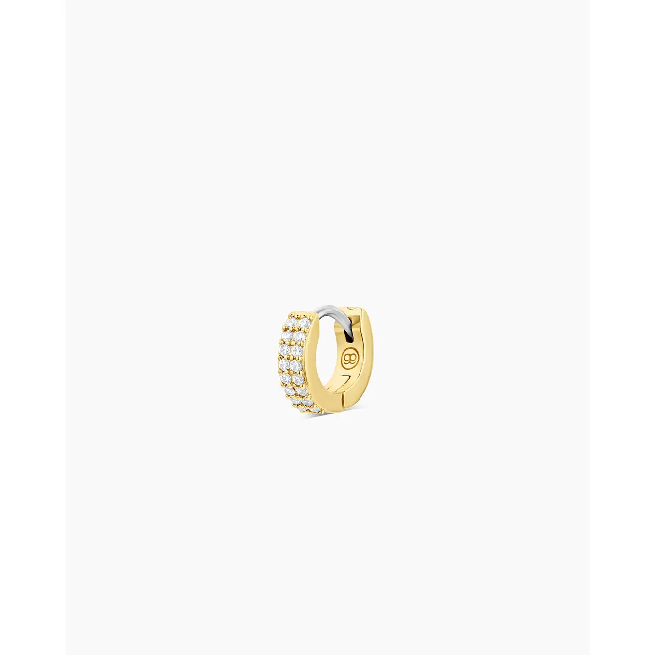 gorjana – Wilder Shimmer Single Huggie – 18K Gold-Plated Sparkling Huggie Earring – Dainty, Stackable & Sold Individually