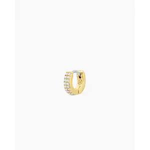 gorjana – Wilder Shimmer Single Huggie – 18K Gold-Plated Sparkling Huggie Earring – Dainty, Stackable & Sold Individually