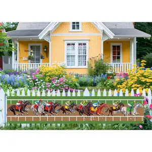 Horse Racing Banner, Kentucky Derby Race Track Decoration, 250x50cm Flat Banner, Ideal for Parties & Event Settings