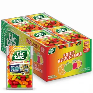 Tic Tac Fruit Adventure Candy Sweets, On-the-Go Pocket-Sized Mints, 100 Pieces Per Pack, Bulk 12-Pack, 1.7 oz Each, Sweet Candy Sweet Snack Bonbon