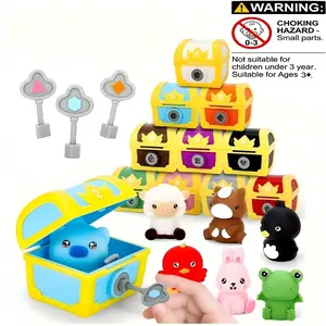 Toys for Developing Fine Motor Skills, Including 10 Surprise Animal Finger Puppets with Number Locks, a Color Sorting Pirate Hunt Game, And a Learning Gift Suitable for Aged 3 to 6