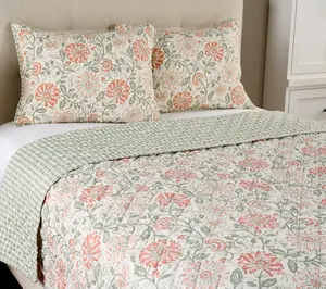 Home Reflections Garden Party Quilt & Sham Set - King
