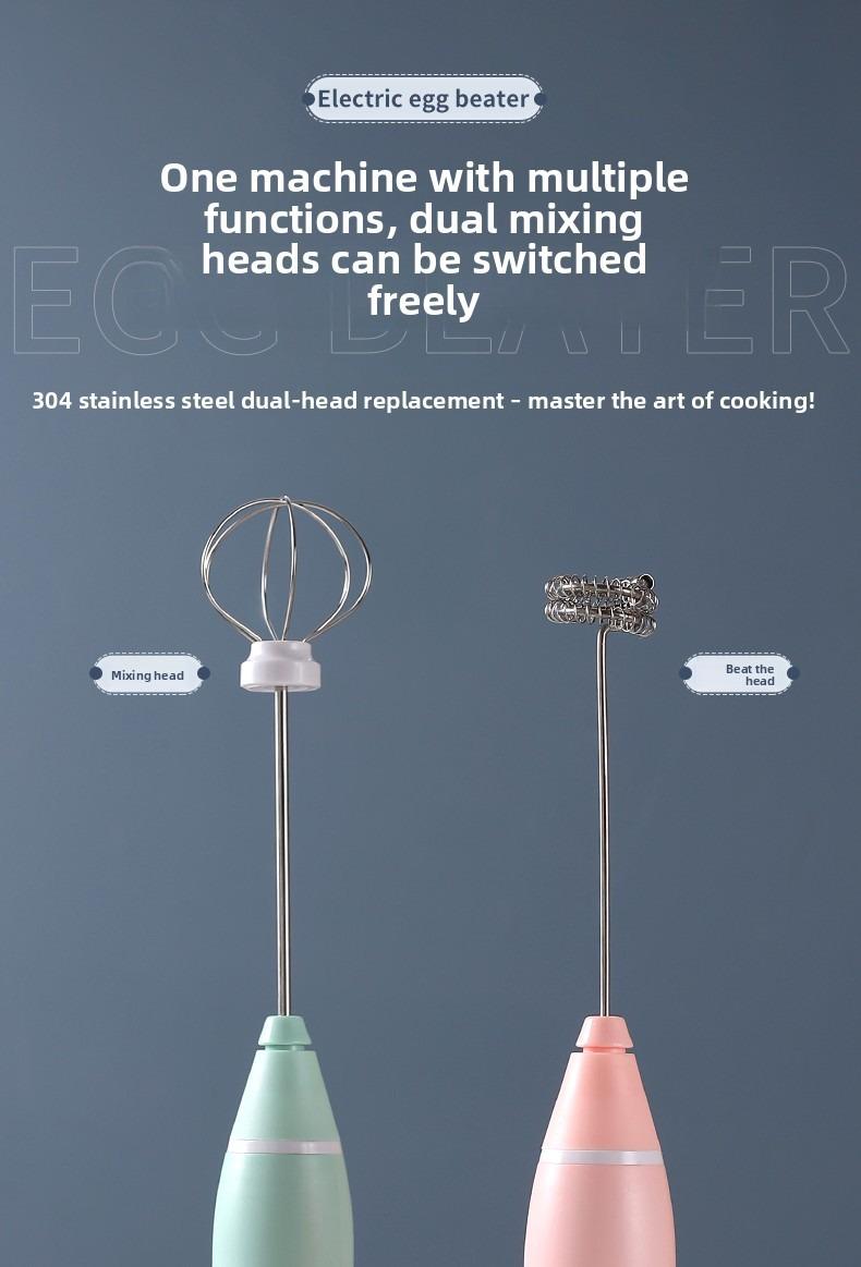 Handheld Milk Frother for Coffee, Rechargeable Electric Whisk with 3 Heads 3 Speeds Drink Mixer Foam Maker For Latte, Cappuccino, Hot Chocolate, Egg, Christmas Gifts，Black Friday Online Event