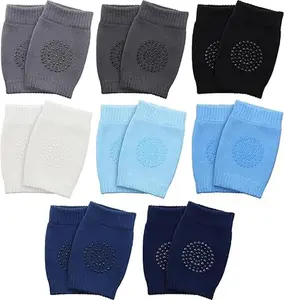 8 Pairs Unisex Baby Crawling Anti-Slip Knee Pads Toddler Knee Protectors Learn to Crawl Socks Leg Warmers