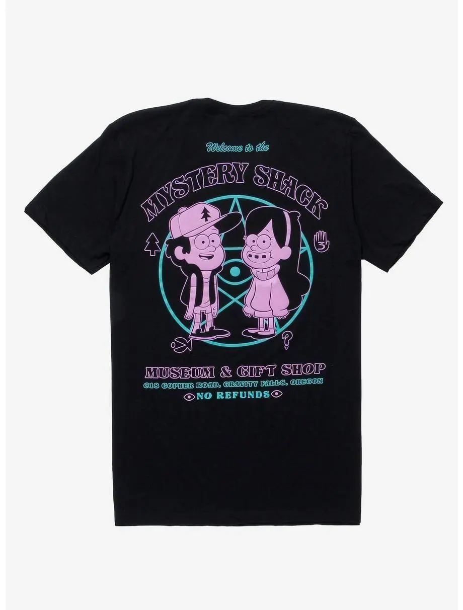 Gravity Falls Graphic T-Shirt, Adventure Cartoon Character Tee, Unisex Cotton Shirt