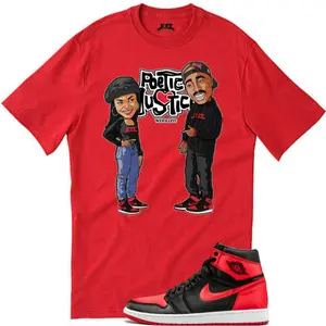 Unisex Shirt to match the Jordan 1 OG bred 1 SATIN, Martin Tees, Outfit Back to School Graphic Tees, Trending Shirts, Top Tshirt