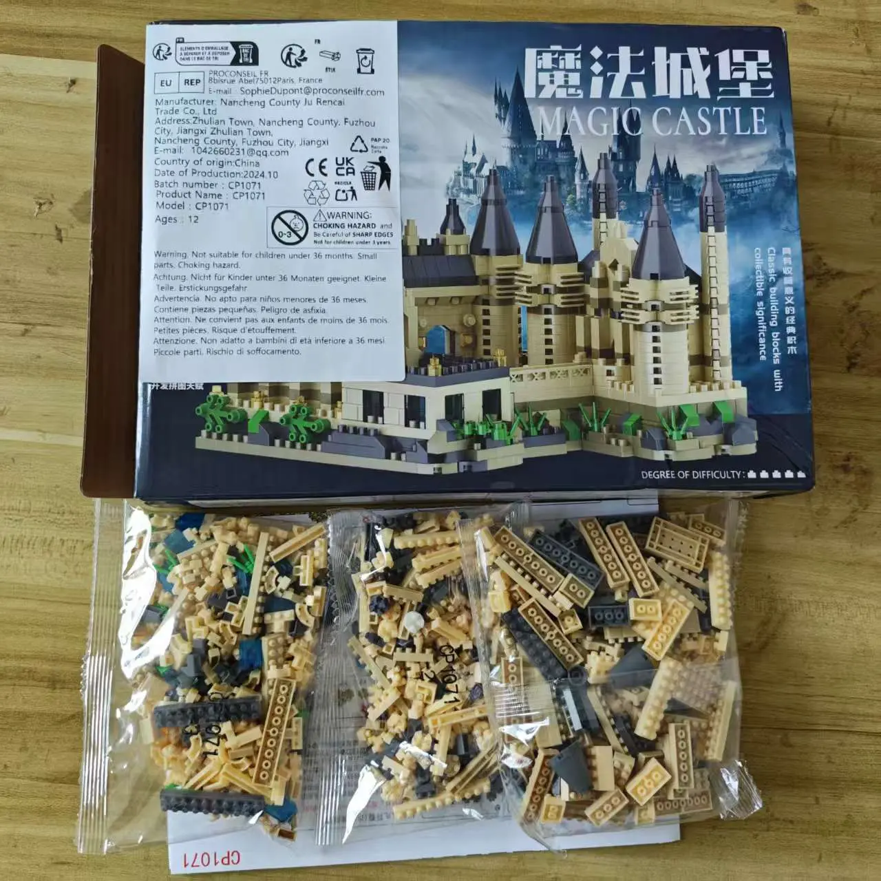 Creative Magic Castle Building Blocks Set, 1563pcs/set Durable ABS