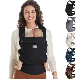 Momcozy Baby Carrier Newborn to Toddler, Ergonomic Cozy and Lightweight Infant Hip Seat Carrier for 7-44lbs Effortless for Hands-Free Parenting, Enhanced Lumbar Support Back Carry for Newborns Older babies