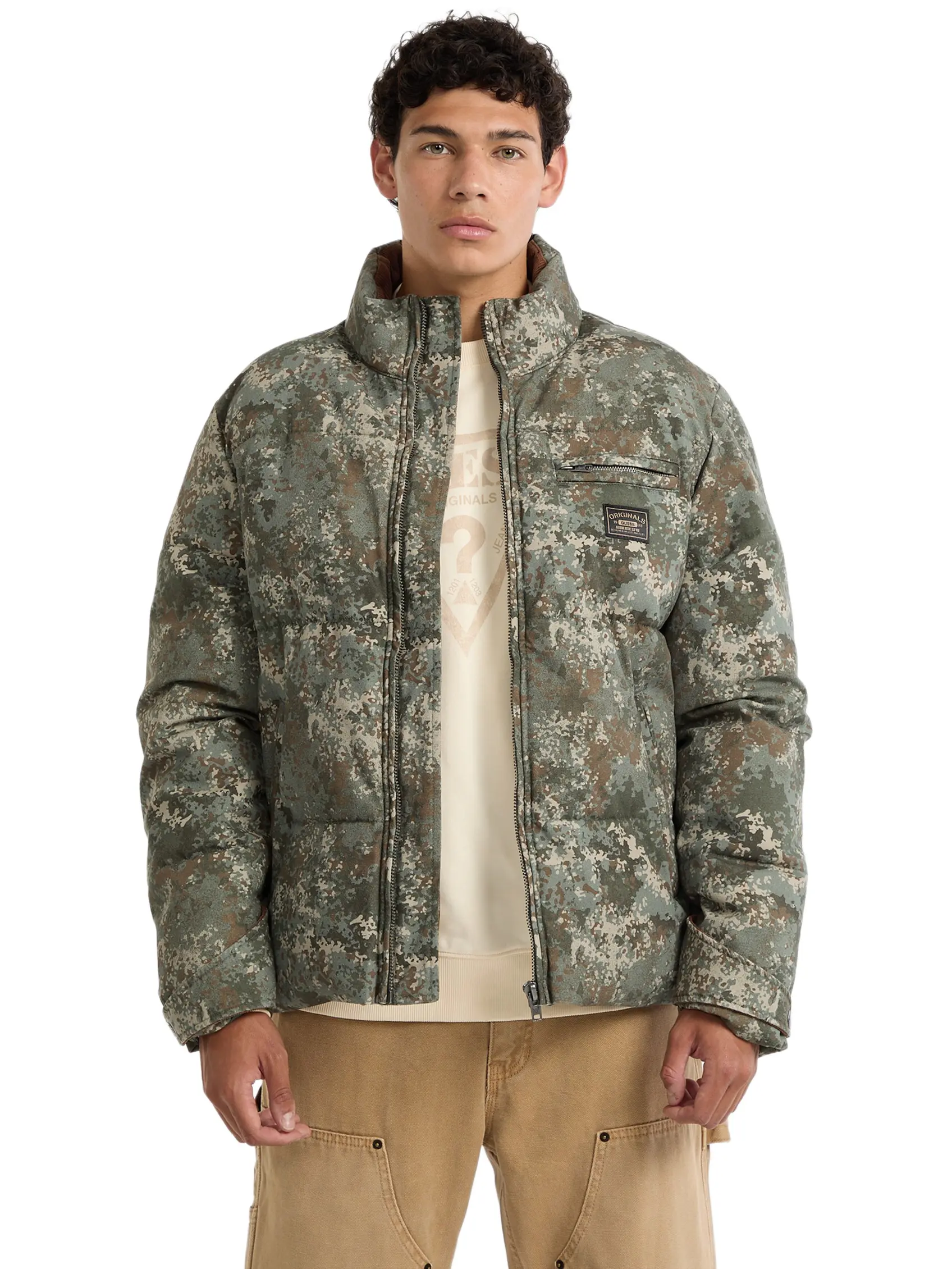 GUESS Jeans Male GUESS Originals Canvas Puffer Jacket