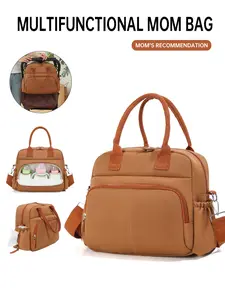 Diaper Bag Tote, Large Tote Diaper Bag with 16" Laptop Compartment, Baby Bag with Insulated Pocket for Mam and Dad, Ideal for Travel, Work (Morandi Grey)