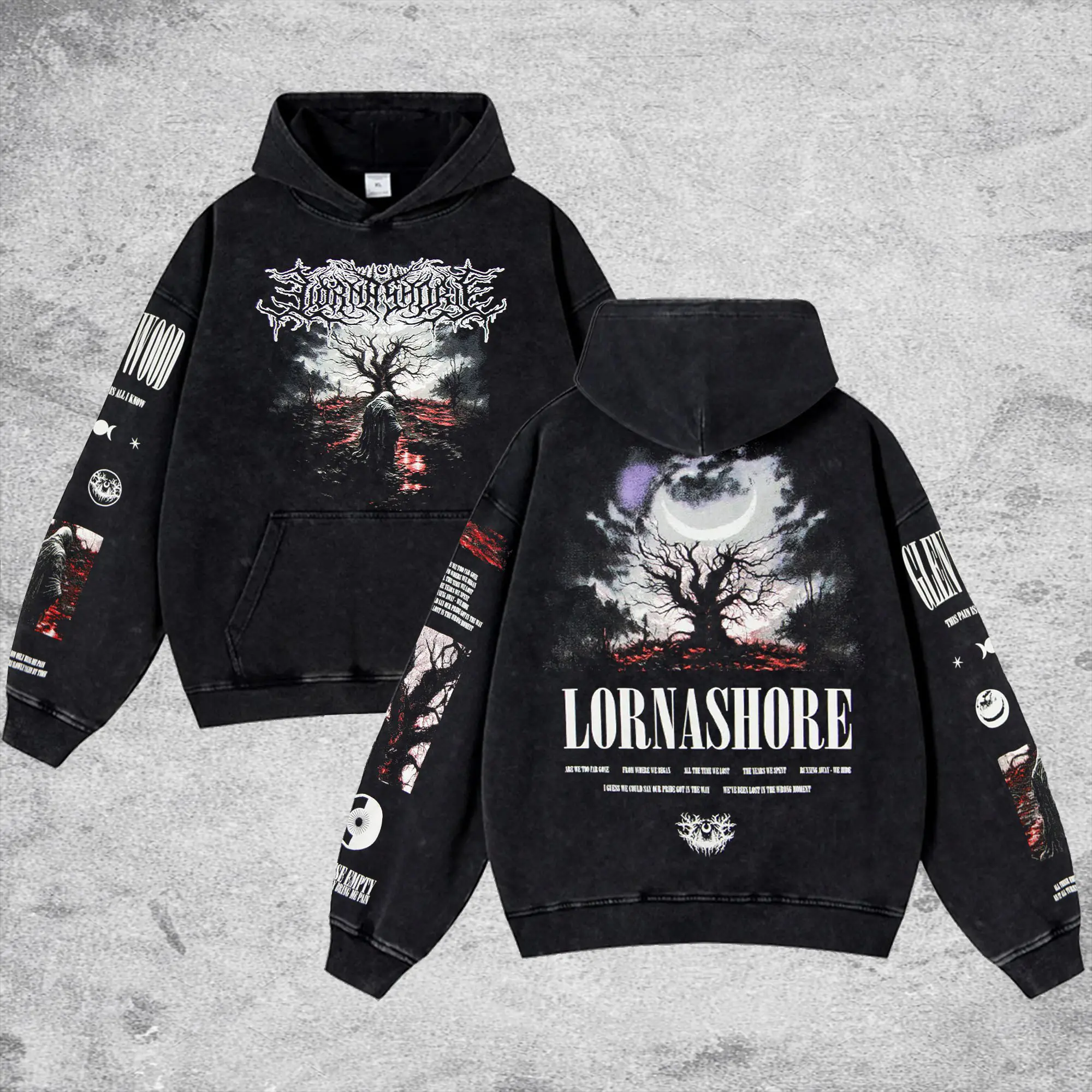 [$$$MANLIFE] Lorna Shore 'Glenwood' Retro Unisex 100% Heavyweight Cotton T-Shirt, Lorna Shore 2026 Acid Washed Hoodie Tour Merch, Unisex Oversize Deathcore Rock Band Cotton T-shirt Gift For Rock Music Lovers Gothic Punk Emo Grunge Y2K Outfits Vintage