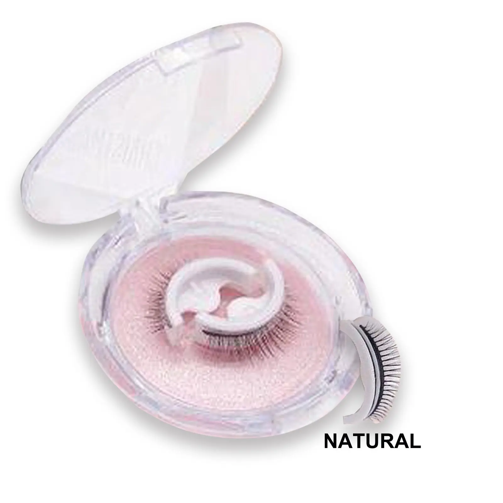 Self-Adhesive False Eyelashes, Glue Free Reusable 3D Wispy Fluffy Lashes, No Lash Glue Required, Natural Look Fake Eyelashes, Lightweight Easy Application for Daily  Disposable Makeup Tool Accessory Set brush washer storage bag zip closure faux freckle