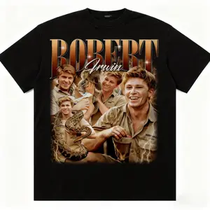 🦁[100%cotton]Retro 90s Robert Irwin Zookeeper Graphic Tee Shirt – Y2K Cotton Streetwear, Comfortable Shortsleeve Casual Top for Wildlife Enthusiasts, Trending Wildlife Photographer Apparel, Perfect Fan Gift for Men & Women, Ideal for Every Season