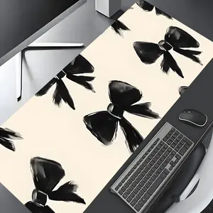 Bow Pattern Design Mouse Pad, Rectangle Gaming Mouse Pad, Non-slip Mousepad, Office Desk Keyboard Mouse Mat for Home Office Game Room Desk, Desk Accessories