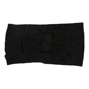 Black Nylon Bow Headwrap