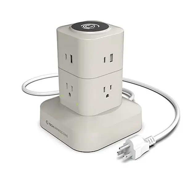 Tech Impressions Spinning Charging Tower w/Surge Protection