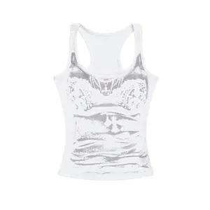 FDR Sleeveless Print Top, Breathable Water-Based Ink, Fadeless Pattern & Skin-Friendly for Music Festival Look