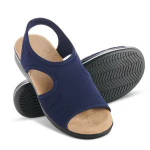 Hammacher Schlemmer The Secure Fit Stretch Sandals - Comfortable Footwear for Everyday Wear