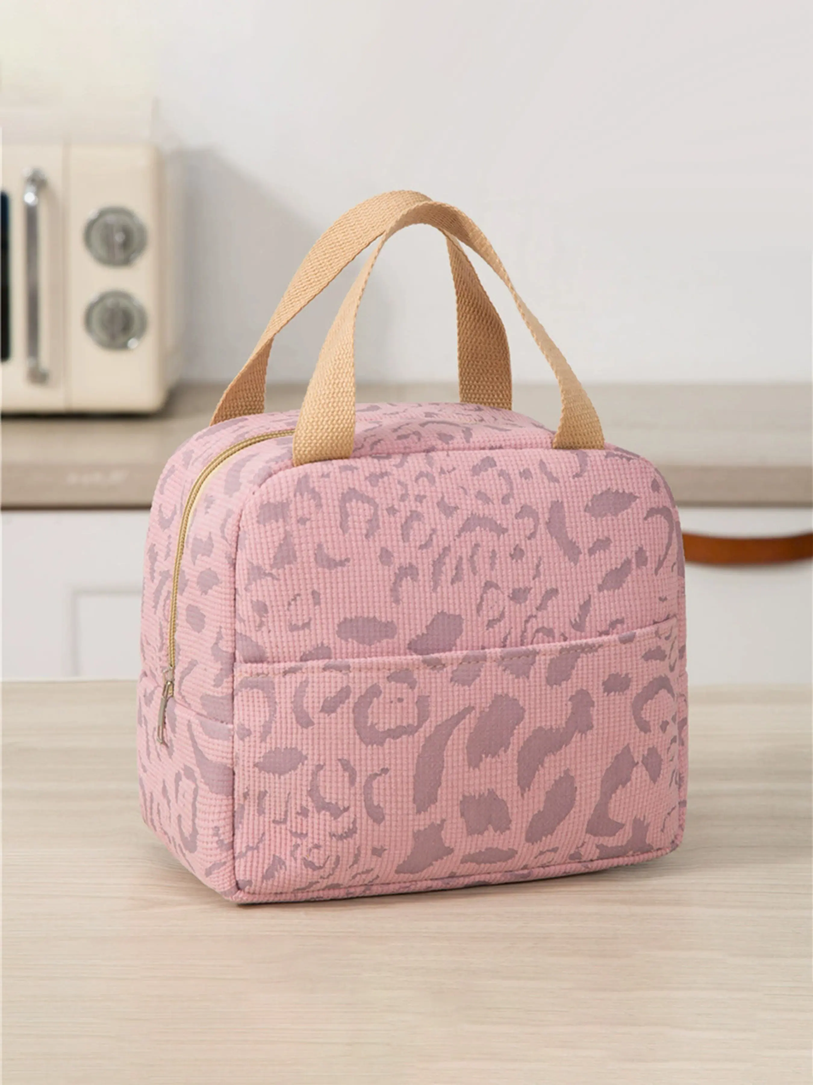 Large Capacity Insulated Lunch Bag, Ink Pattern Thermal Pack, Bento Box Bag, Travel Ice Pack, Picnic Bag, Lunch Bag, Durable Lunch Bags, Portable Lunch Bag