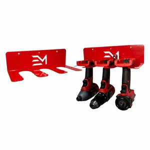 Ultra-Durable 3-Slot Drill Organizer for Milwaukee M18 - Rust-Resistant Finish - Space-Saving Solution for Garage & Workshop Tool Storage