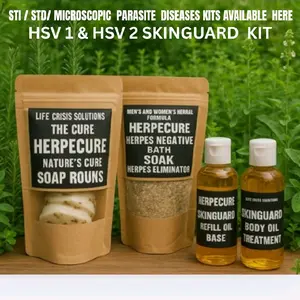 REDUCE CONTAGIOUSNESS WHILE RIDDING  HSV 1 & HSV 2- HELPS WITH STI/MICROSCOPIC SKIN DISEASES- BORDERLINE-HIGH IGG-HERPES CHRONIC& INFECTIOUS DISEASES MASTER HERBALIST KIT-  ORGANIC NATURAL HANDMADE HANDCRAFTED  WILDCRAFTED DETOX CLEANSE SOAP