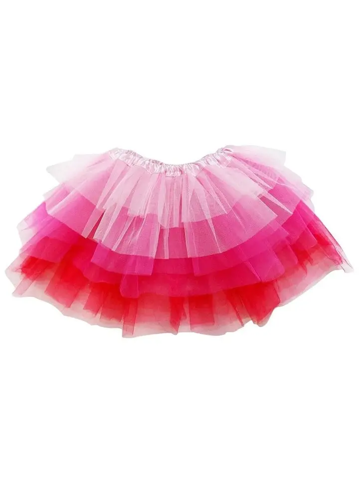 Pink, Hot Pink, Red 6 Layer Tutu Skirt Costume for Girls, Women, Plus