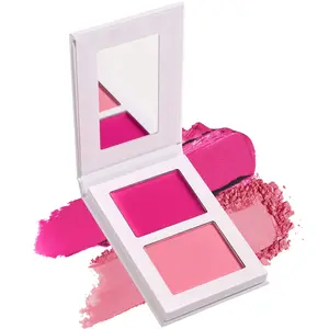 Pink Blush for Cheeks, Richly Pigmented Mineral Blend - Lightweight Buildable Pinkness Palette with Creamy & Powder Blush for Versatile Makeup Looks