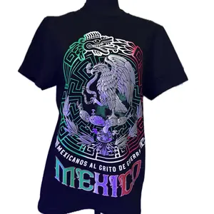 Mexicanos T-shirt Crewneck Tshirt Casual Streetwear Man Short Sleeve Menswear Top Tropical Bestie Mexicanos Al Crito De Guerra