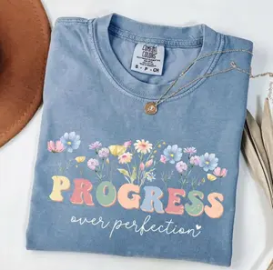 Comfort Colors Progress Over Perfection T-Shirt, Pediatric Therapist Apparel Daycare Teacher Tee, Inspirational Teacher, Back To School Occupational Teach