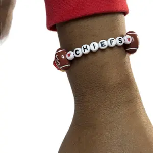 KC Chiefs Bracelet for Fans - Perfect for Wrist Accessory Colorful Imperial