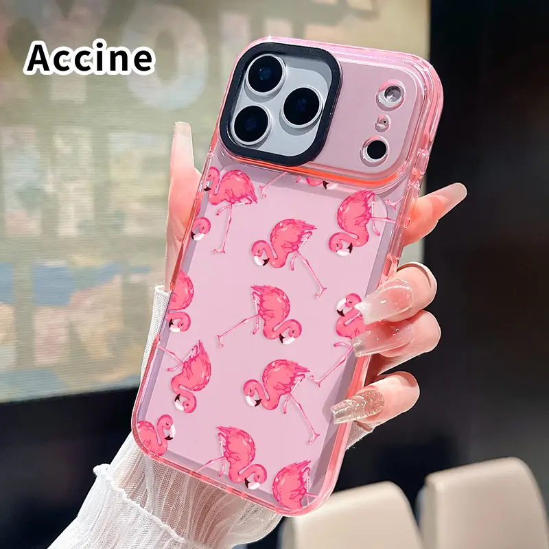 Soft Phone Case for iPhone 17 16 Pro Max 15 Plus 14 13 12 11 Air Flamingo Fantasy Pattern Anti-Yellowing Shockproof ultra-thin Silicone Crystal Cover