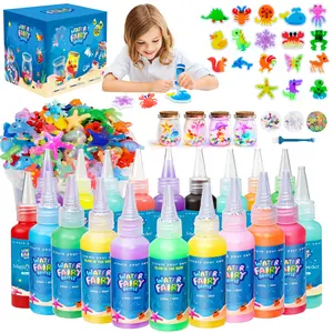 JoySpot 116PCS Magic Water Elf Toy, Aqua DIY Elf Set with 18 Shape Molds, 100ml Gels, Water Squishy Kit, Make 150+ Water Animals,Christmas Birthday Gift, Arts Crafts STEM Kit for Kid