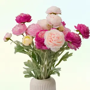 Peony Bouquet —20 Stems (≈60 Heads), 50 cm, Bendable Stems for Wedding & Home Décor ，Anniversary decoration gift,  artificial flowers,fake flowers,, living room decoration, wedding decorations, bridal bouquet,fruit,plants,ornaments