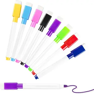 25 Pcs Colorful Magnetic Dry Erase Markers with Eraser Cap, Mini Bulk Fine Point White Board Markers for Teachers Office School Supplies
