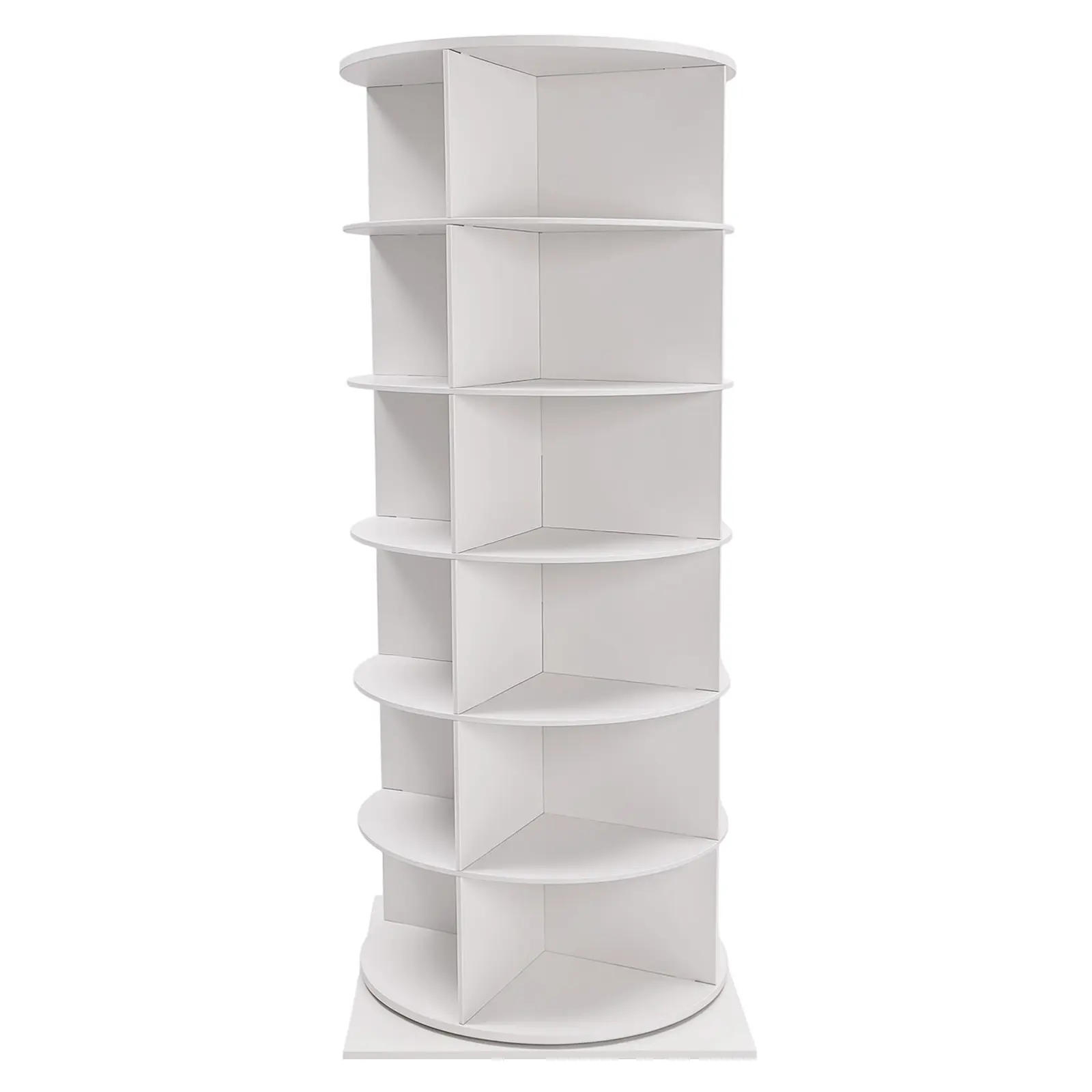 Rotating Shoe Rack - 6-Tier 360° Rotary Multi-Shelf Space-Saving Rack & Display, Holds 24 Pairs, 30kg Capacity White Stand for Entryway, Bedroom, 360° Rotary Racks & Displays, Multi-Shelf Racks & Displays