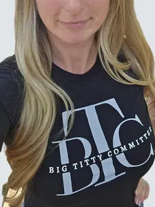 BTC - Not Perfect T-Shirt (Ladies) Women's Letter Print Short Sleeve Tee Top Casual Womenswear Black Everyday Piece Jeans Rayon