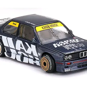 Kaido House x Mini GT 1:64 BMW M3 (E30) Kaido Works V1 - Dark Blue Diescast Scale Miniature, Unique Scale Miniature for Collectors