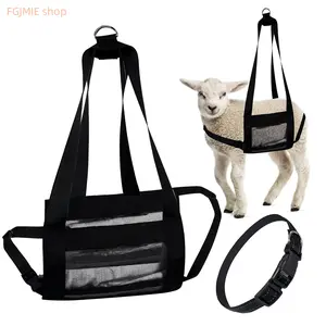 Poultry weighing bag; sling support strap for injured animals; hanging weighing system; small animal weighing mesh bag; calf sling