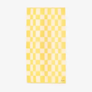 Yellow & White Checkerboard Towel Yellow & White Checkerboard Towel