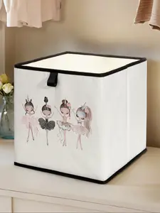 Dancing Girls Print Open Storage Box, Stackable Drawer Organizer, Durable Multi-Functional Design for Home Dorm Room Organization